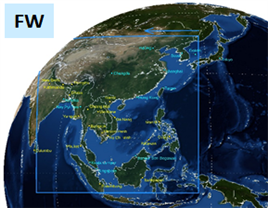 FW(Full West) 한반도, 중국, 동남아시아, 인도 일부 지역 등