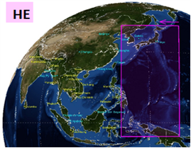HE(Half East) 한반도, 일본 등 