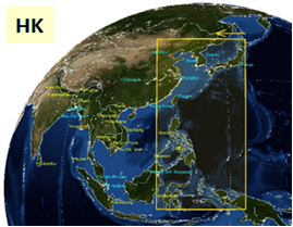 HK(Half Korea) 한반도, 일본, 동중국 지역 등
